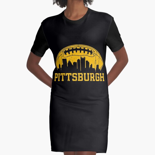 Women's Vintage Pittsburgh Steelers Oversized NFL T-Shirt Dress Xs