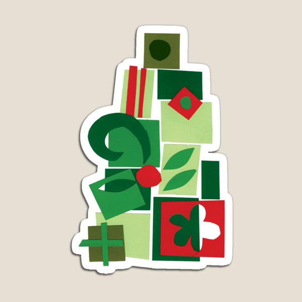 Cut Paper Christmas Tree Magnet