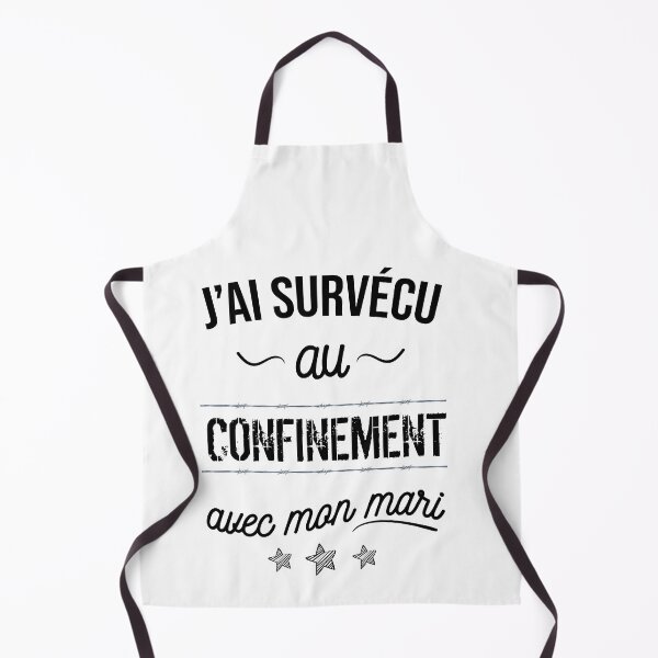 Aperçu de l'œuvre J'ai survécu au confinement avec mon mari créée et vendue par Catcrea.
