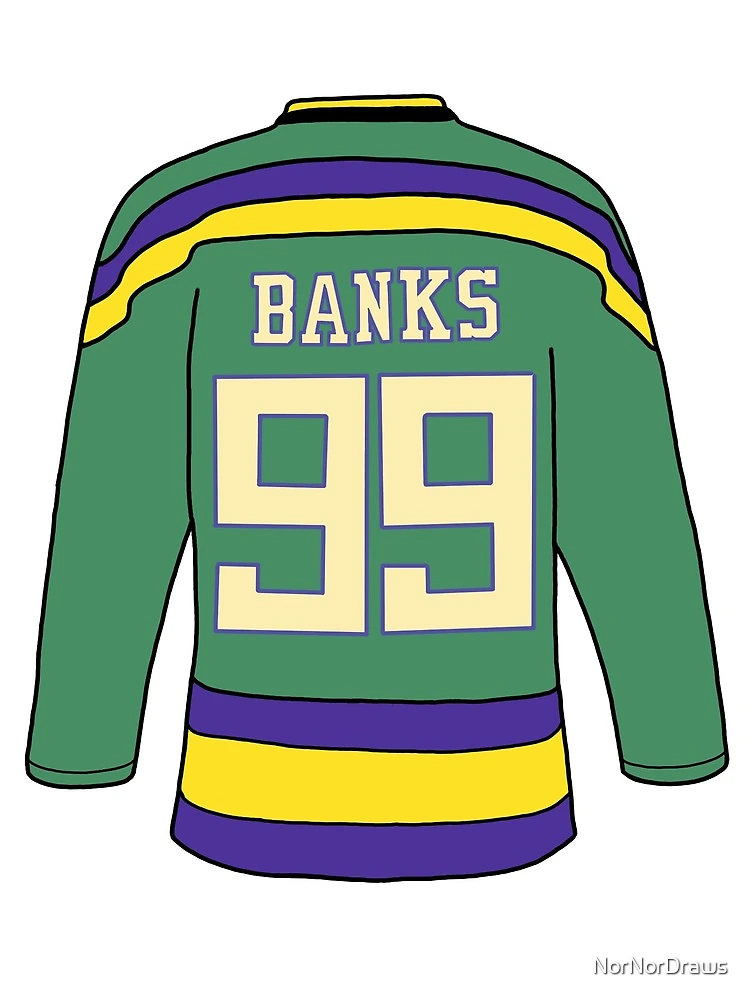Adam Banks Jersey Hawks The Mighty Ducks Adam Banks Custom Hockey