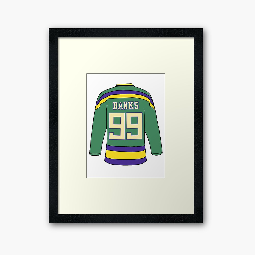 Banks Mighty Ducks Jersey Sticker for Sale by NorNorDraws