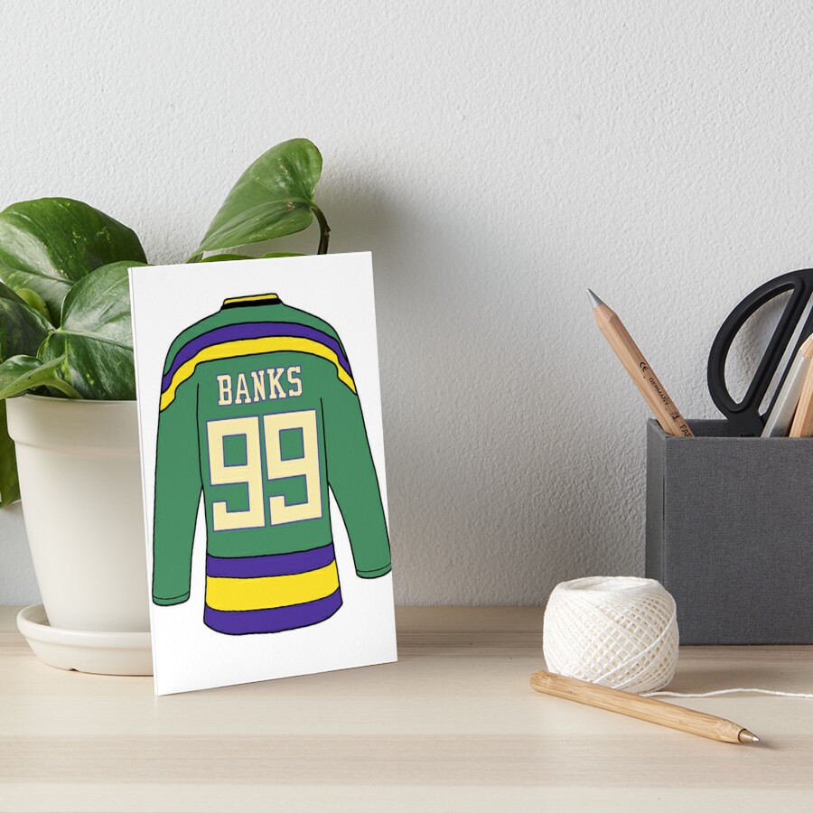 Banks Mighty Ducks Jersey Sticker for Sale by NorNorDraws