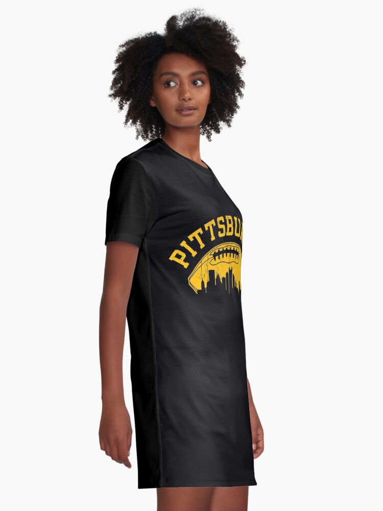 Women's Vintage Pittsburgh Steelers Oversized NFL T-Shirt Dress Xs