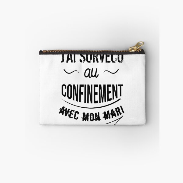 Aperçu de l'œuvre J'ai survécu au confinement avec mon mari créée et vendue par Catcrea.