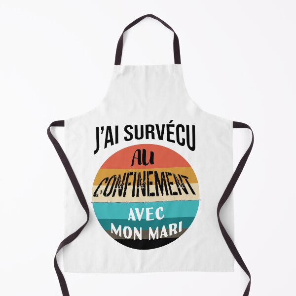 Aperçu de l'œuvre J'ai survécu au confinement avec mon mari créée et vendue par Catcrea.
