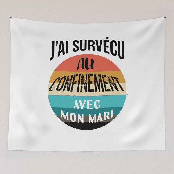 Item preview, I survived confinement with my husband designed and sold by Catcrea.