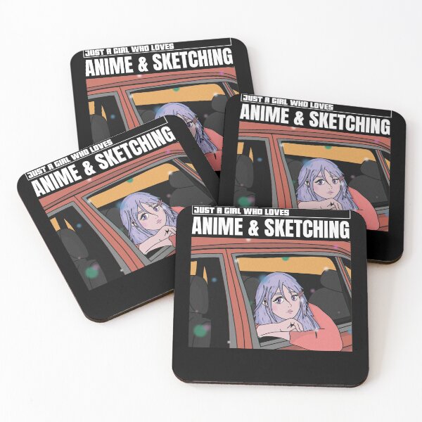 Item preview, Just A Girl Who Loves Anime And Sketching Headphones designed and sold by jacks-tees.