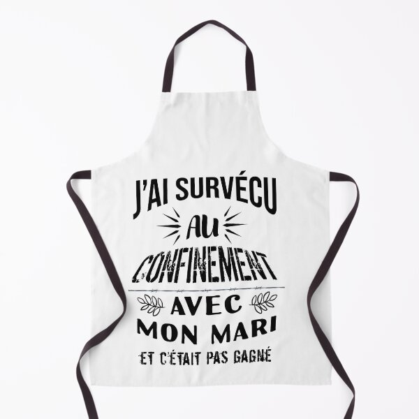 Aperçu de l'œuvre J'ai survécu au confinement avec mon mari créée et vendue par Catcrea.
