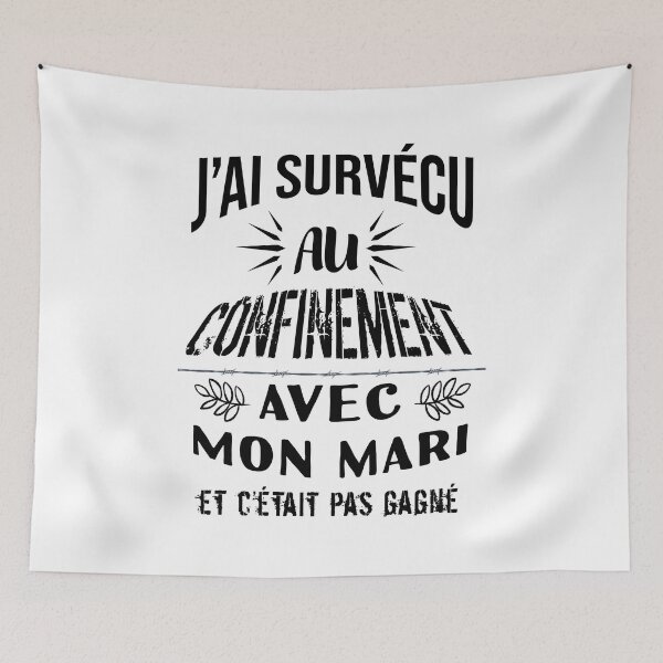 Item preview, I survived confinement with my husband designed and sold by Catcrea.