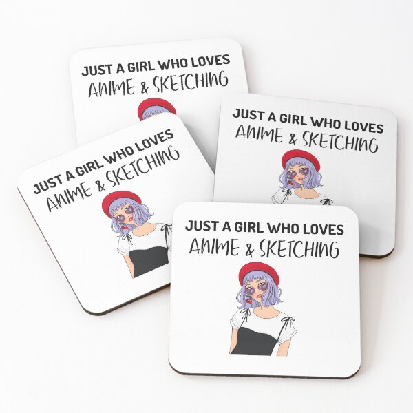 Item preview, Just A Girl Who Loves Anime And Sketching designed and sold by jacks-tees.