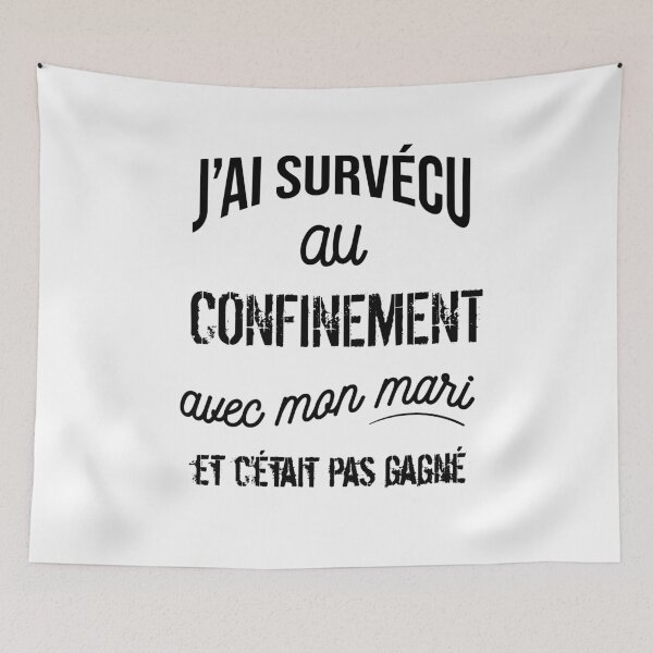 Item preview, I survived confinement with my husband designed and sold by Catcrea.