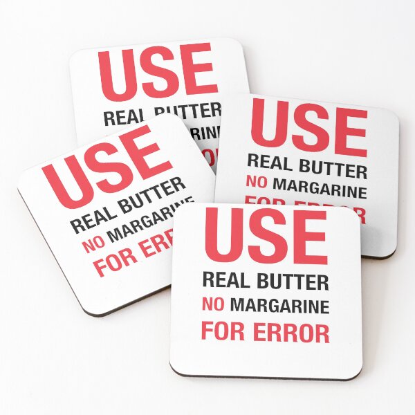 Item preview, Use real butter no margarine for error, funny chef quote designed and sold by chadtees.