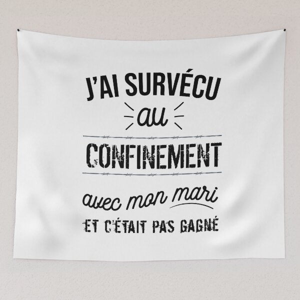 Item preview, I survived confinement with my husband designed and sold by Catcrea.