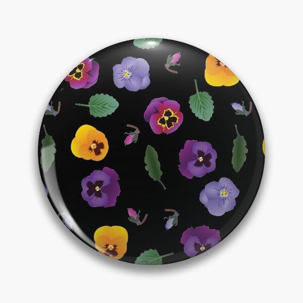 Item preview, Black Pansies and Leaves Pattern designed and sold by lightmountain.