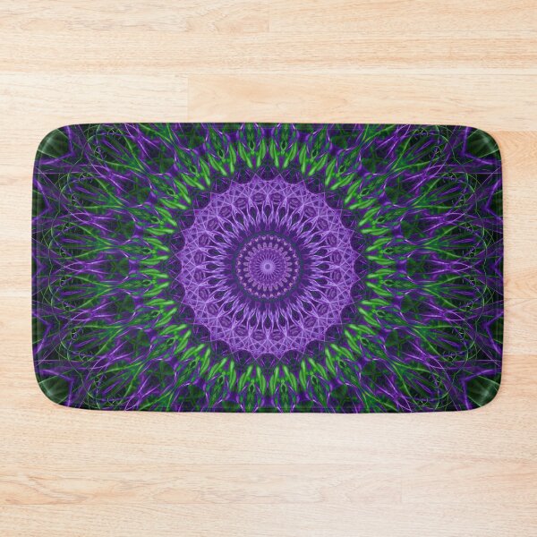 Item preview, Violet and neon green mandala designed and sold by JBlaminsky.