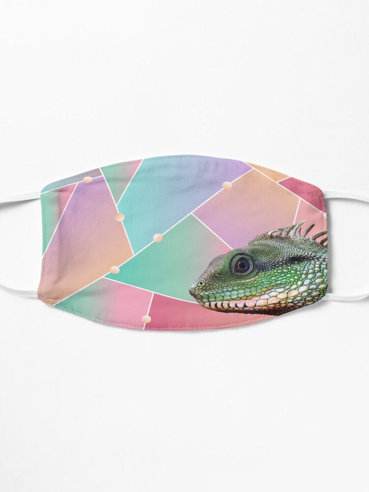 Alternate view of Geometric Pattern Chinese Water Dragon Mask