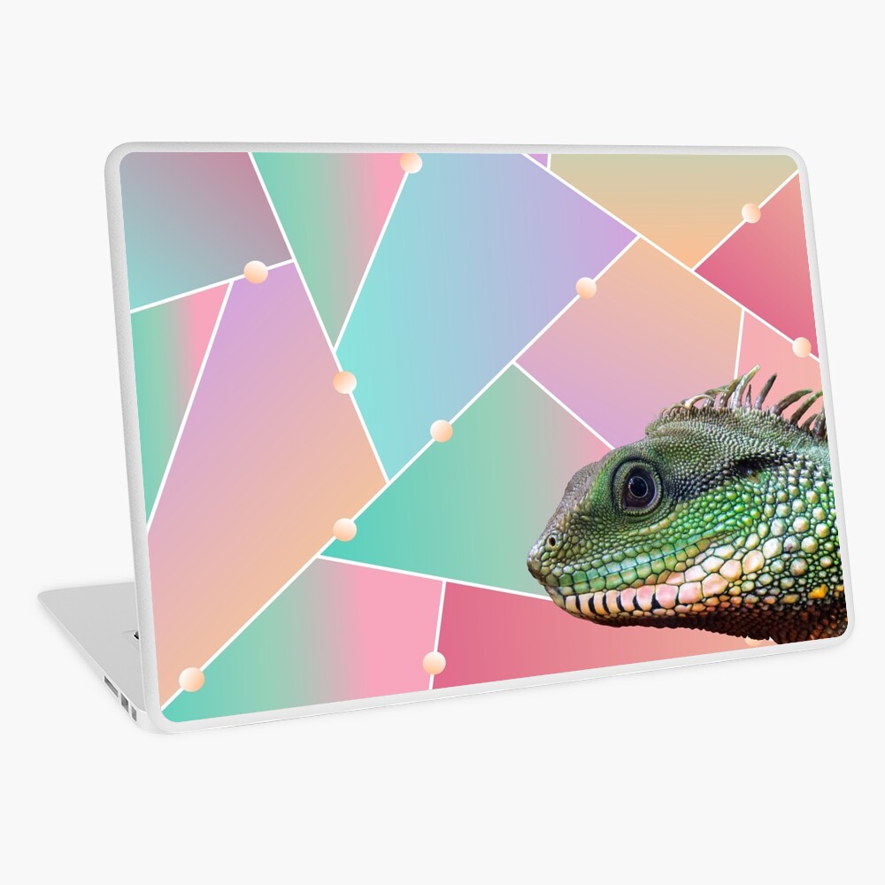 Geometric Pattern Chinese Water Dragon Laptop Skin