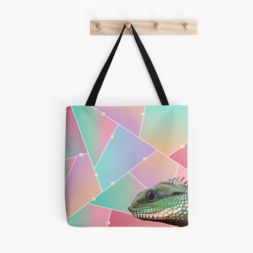 Geometric Pattern Chinese Water Dragon Tote Bag
