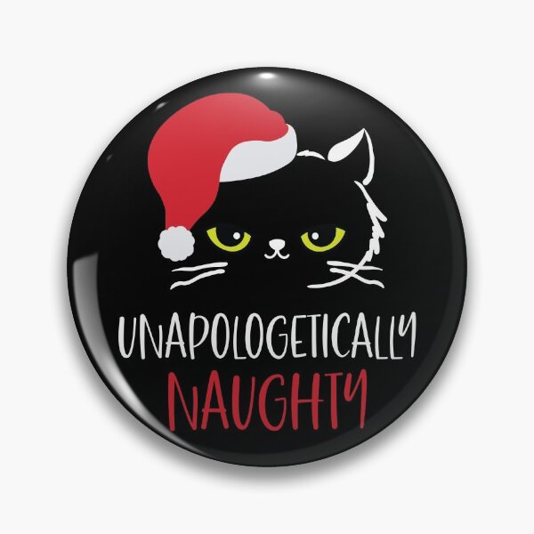 Item preview, Naughty- Funny Xmas Cat in Santa's Hat  designed and sold by HeraAndKosmos.