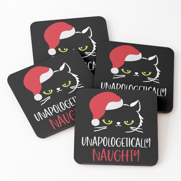 Item preview, Naughty- Funny Xmas Cat in Santa's Hat  designed and sold by HeraAndKosmos.