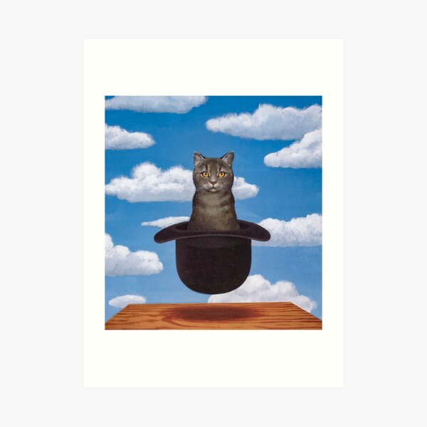 Rene Magritte El gato del sombrero Lámina artística