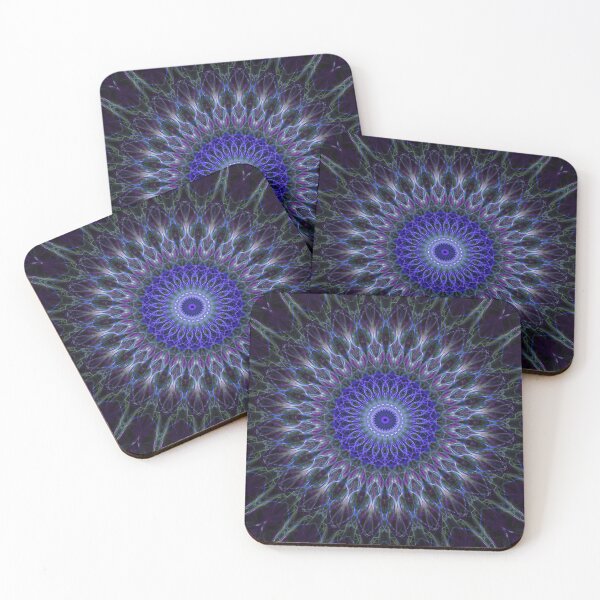 Item preview, Glowing blue and grey mandala designed and sold by JBlaminsky.