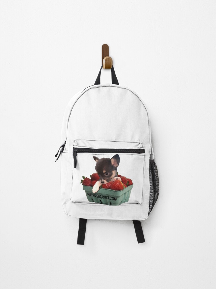 Thumbnail 1 of 3, Backpack, Pint-Sized Strawberry Corgi designed and sold by Jowcica.