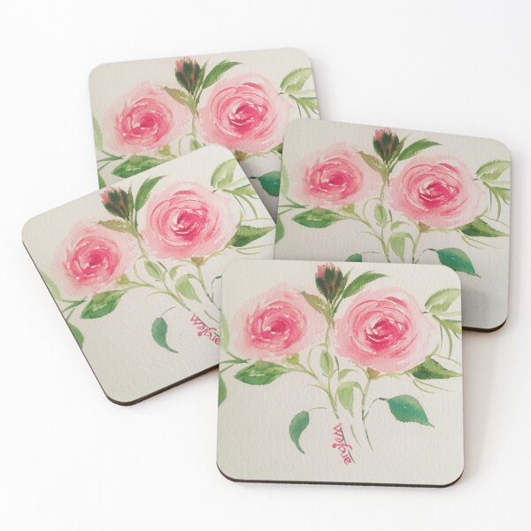 Item preview, Pink Roses Bouquet designed and sold by rb-angiempaints.