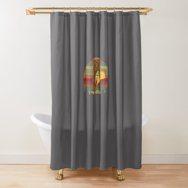 Sasquatch Loves Tacos Shower Curtain