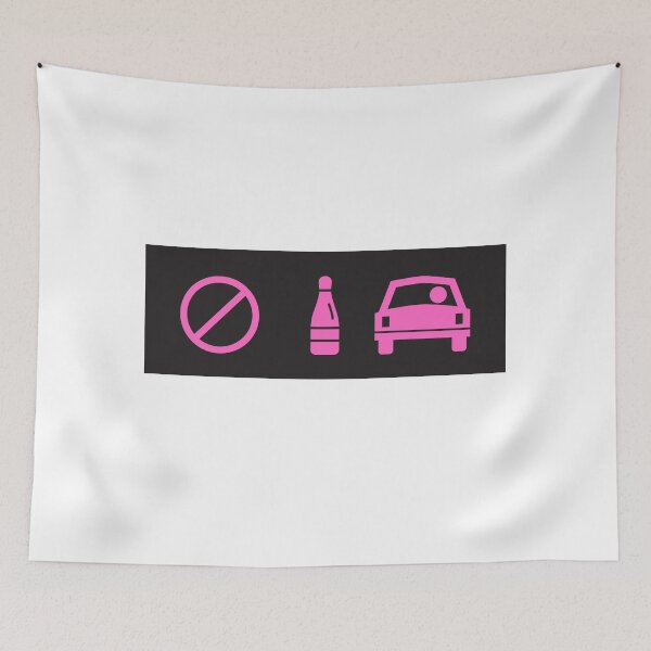 Item preview, Dont Drink Drive Symbols Pink designed and sold by kyds.