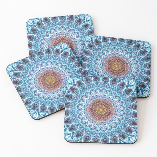 Item preview, Light blue and brown mandala designed and sold by JBlaminsky.