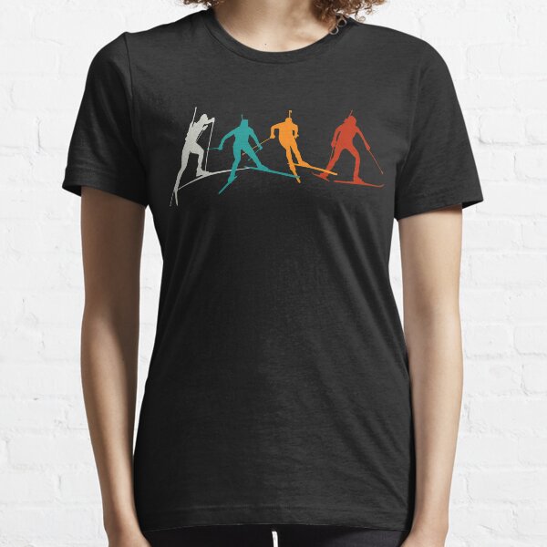 Biathlon winter sport combines cross-country skiing and rifle shooting Essential T-Shirt
