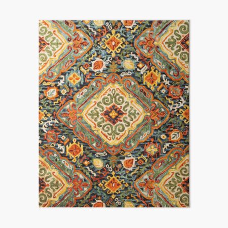 Heritage Bohemian Floral Traditional Moroccan Style Art Board Print