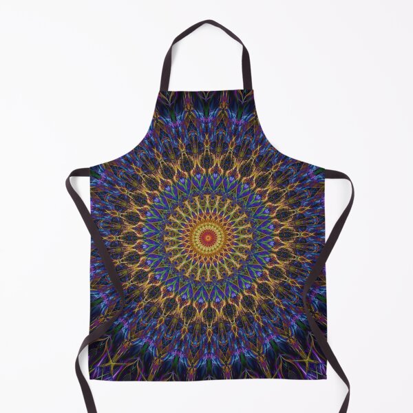 Item preview, Glowing blue and golden mandala designed and sold by JBlaminsky.