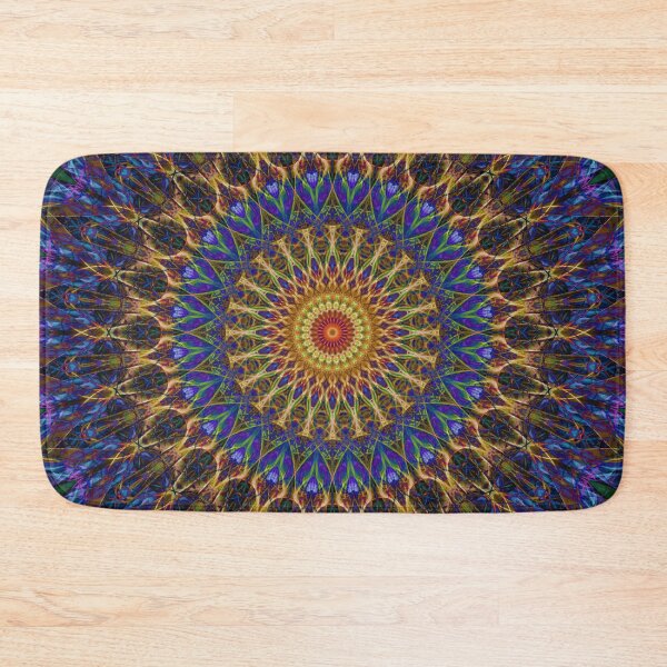 Item preview, Glowing blue and golden mandala designed and sold by JBlaminsky.