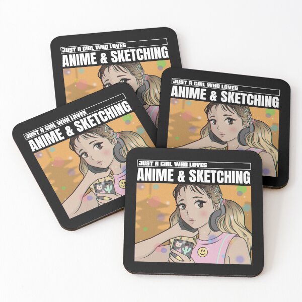 Item preview, Just A Girl Who Loves Anime And Sketching designed and sold by jacks-tees.