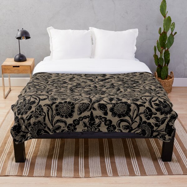 Item preview, Floral Victorian Black and Pastel Brown Pattern  designed and sold by MariusMunteanu.