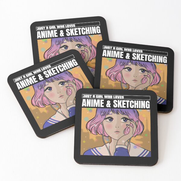 Item preview, Just A Girl Who Loves Anime And Sketching designed and sold by jacks-tees.