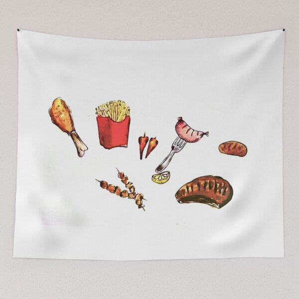 Item preview, Food illustration watercolor and ink designed and sold by horseaddicted.