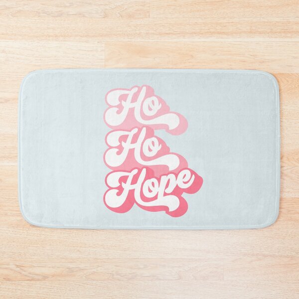 Item preview, Ho Ho Hope - Pastel pink on blue  #typography #retro #positivity designed and sold by Dominiquevari.