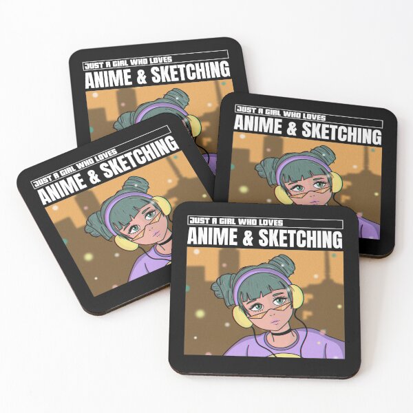 Item preview, Just A Girl Who Loves Anime And Sketching designed and sold by jacks-tees.