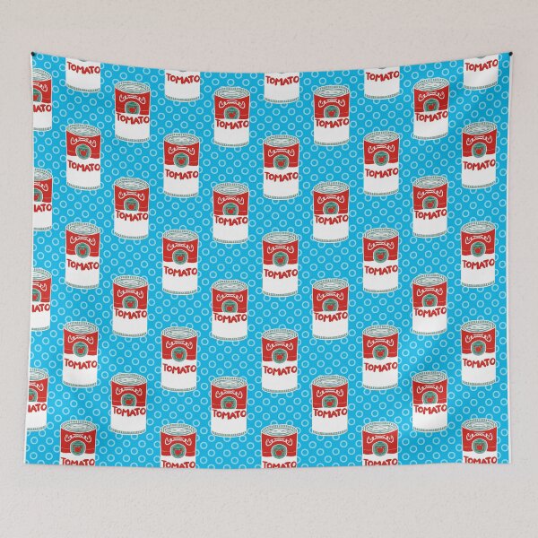 Item preview, Pop art Tomato sauce | Tomato soup in the can | Retro blue | Next Retro Stop designed and sold by NextRetroStop.