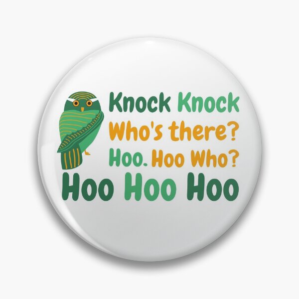 Item preview, Knock Knock Hoo's There? - Owl - Animal Puns designed and sold by ShakePoD.