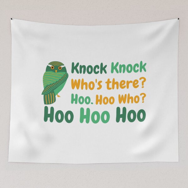 Item preview, Knock Knock Hoo's There? - Owl - Animal Puns designed and sold by ShakePoD.