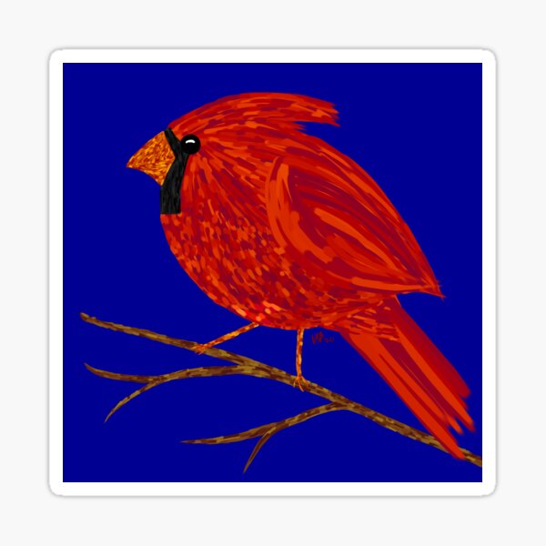 Cheerful Cardinal print Sticker