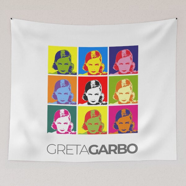 Item preview, Greta Garbo pop-art portrait poster designed and sold by CMYKStudio.