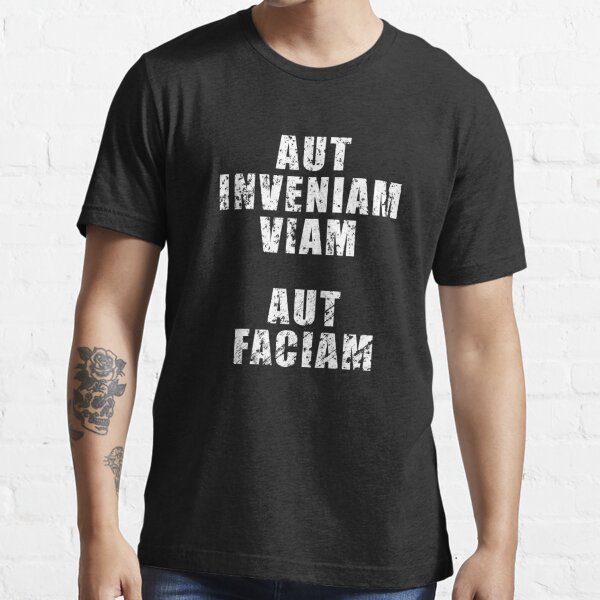 Fortis Fortuna Adiuvat - Cross and Hand Tattoo Men's Tall T-Shirt