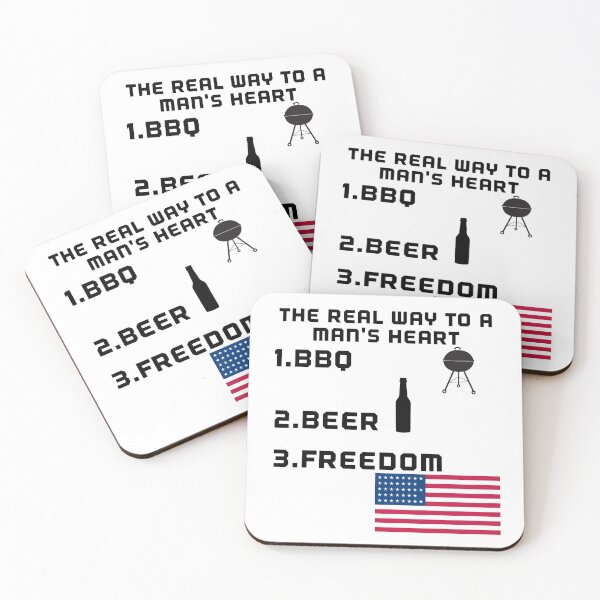 Item preview, Only way to A Man's Heart BBQ, BEER, FREEDOM designed and sold by SciathDe.