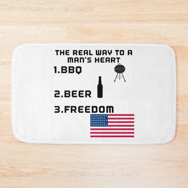 Item preview, Only way to A Man's Heart BBQ, BEER, FREEDOM designed and sold by SciathDe.