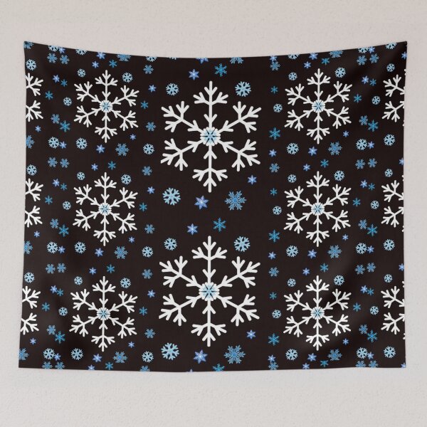 Item preview, Let it Snow Black Blue Snow pattern Collection By Studio M & Co designed and sold by Studio M & Co..